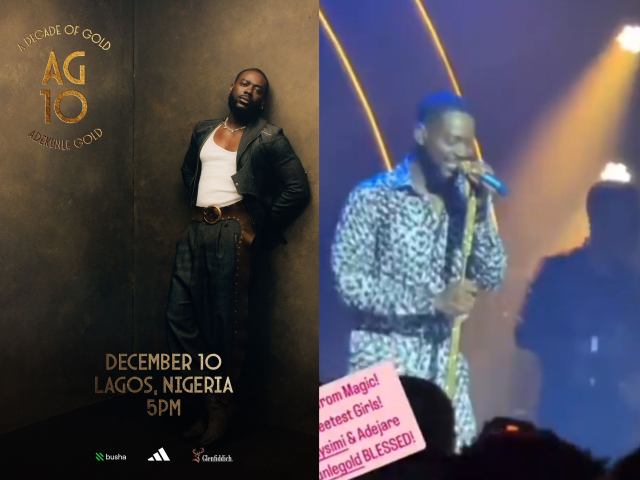 Adekunle Gold breaks down in tears during his 10-Year music anniversary