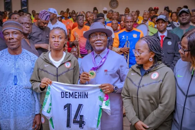 WAFCON: Ondo Governor gifts Super Falcons star, Tosin Demehin, N30m cash, house