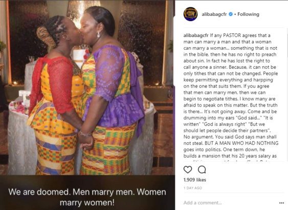 Alibaba Has This To Say About Same Sex Marriage And Tithe