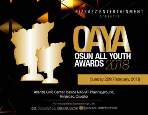 #OAYA2018: OSUN ALL YOUTH AWARDS || CHECK FULL NOMINEE LIST
