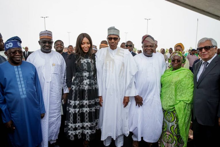British Supermodel Naomi Campbell Joins Buhari At The Unveiling Of Eko Atlantic City