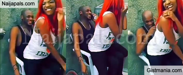 Annie Idibia Gives Her Husband, 2face a Hot Lap Dance To Keep Away Young Girls (Video)