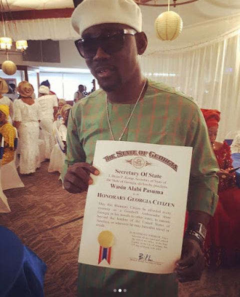 Fuji Musician Pasuma Gets Honoured In The US As A Citizen
