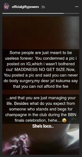 Former BB Naija 2017 Housemate, Gifty Powers Comes For Actress Lilly Afegbai, Calls Her A Beggar