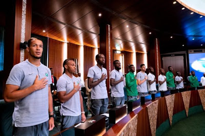 Photos: Super Eagles Players Meet President Buhari