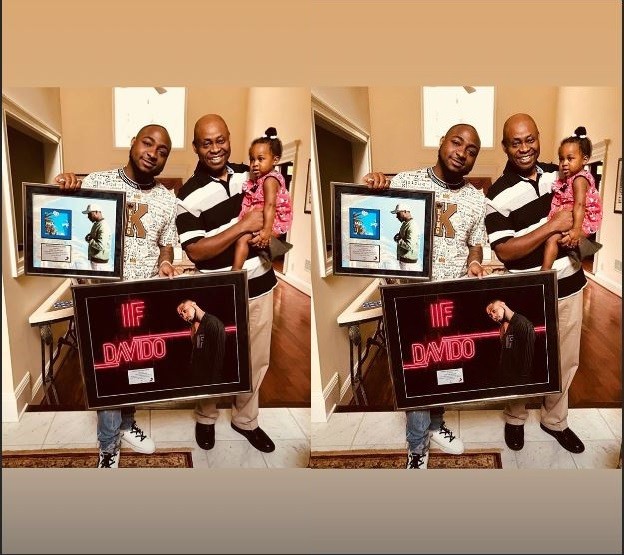 This Lovely Photo Of Davido, His father And Daughter Hailey Will Give You Family Goals