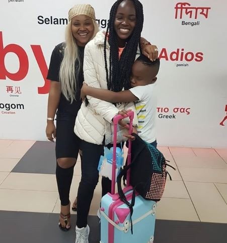 Mercy Aigbe Is Emotional As She Sends Off Daughter, Michelle To School Abroad
