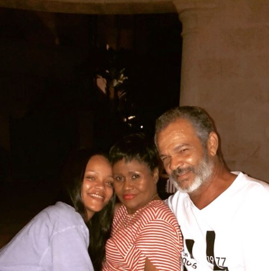 Makeup Free Rihanna Spends Family Time With Both Of Her Parents ( See Photos)