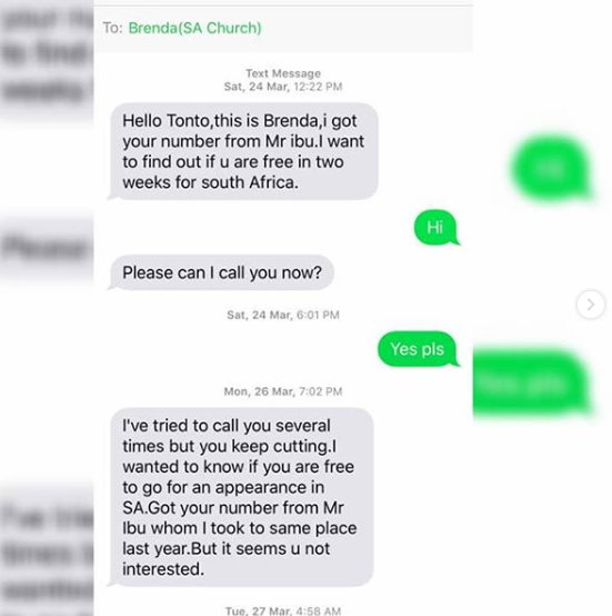 Tonto Dikeh Breaks Silence On Allegation Of Sleeping With South African Pastor