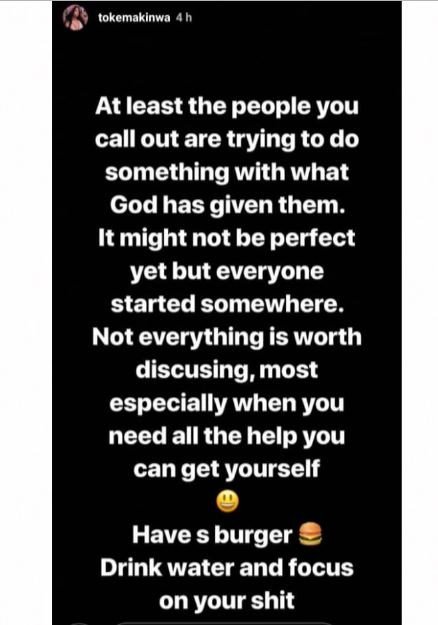 Toke Makinwa Is Out Here Dishing Advice