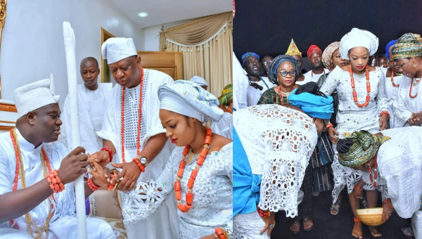 Photos From The Wedding of Ooni of Ife And Prophetess Naomi Oluwaseyi