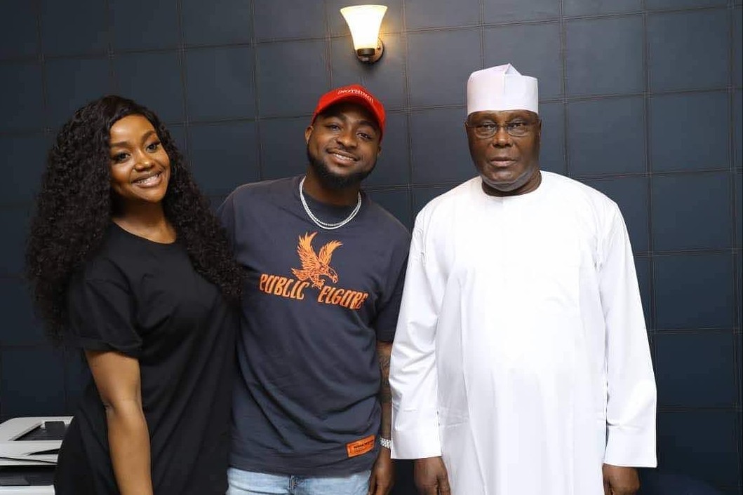 Davido And Chioma Meets Atiku Abubakar