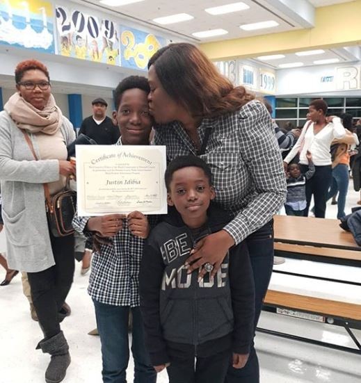 [PHOTOS] 2face Idibia’s Son Bags ‘Black Students Achievement Award’ In US