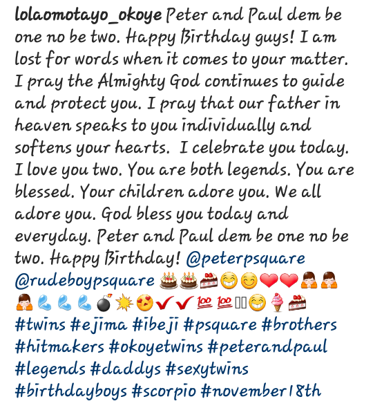 Paul Okoye Shades Lola Omotayo?