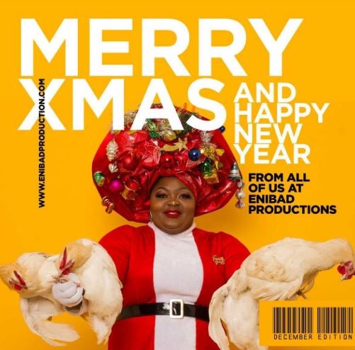 [PHOTOS] Eniola Badmus Poses With Live Chickens In Christmas Shoot