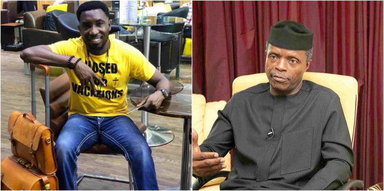 Timi Dakolo Slams Vice President Osinbajo