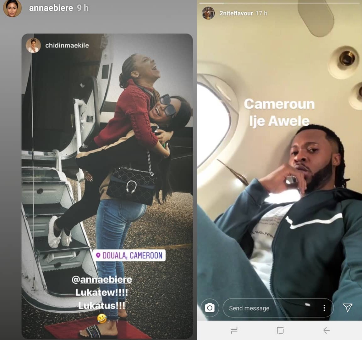 Flavour And Anna Banner Travel To Cameroon For A Show |SEE PHOTOS