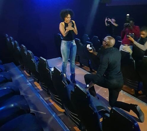 Sauti Sol’s Bien Baraza Rents Cinema Hall To Propose To Longtime Nigerian girlfriend, Chiki Onwukwe