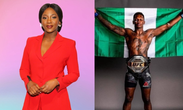 Genevieve Nnaji Congratulates Israel Adesanya On UFC Middleweight Interim Belt