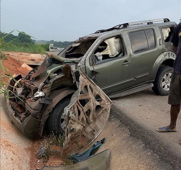 Yul Edochie survives auto accident which nearly claimed his life (photo)