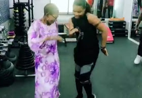 Kaffy and her 82-year old mom show their dance moves