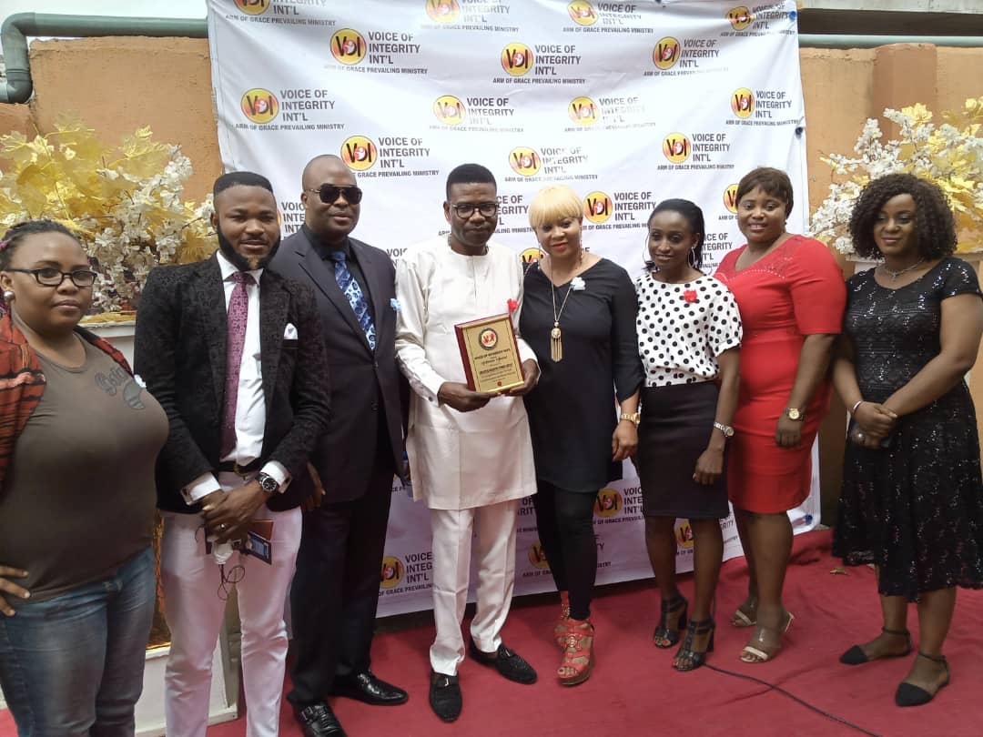 Creative Industry Group awarded for the Voice of Integrity Achievement Award.