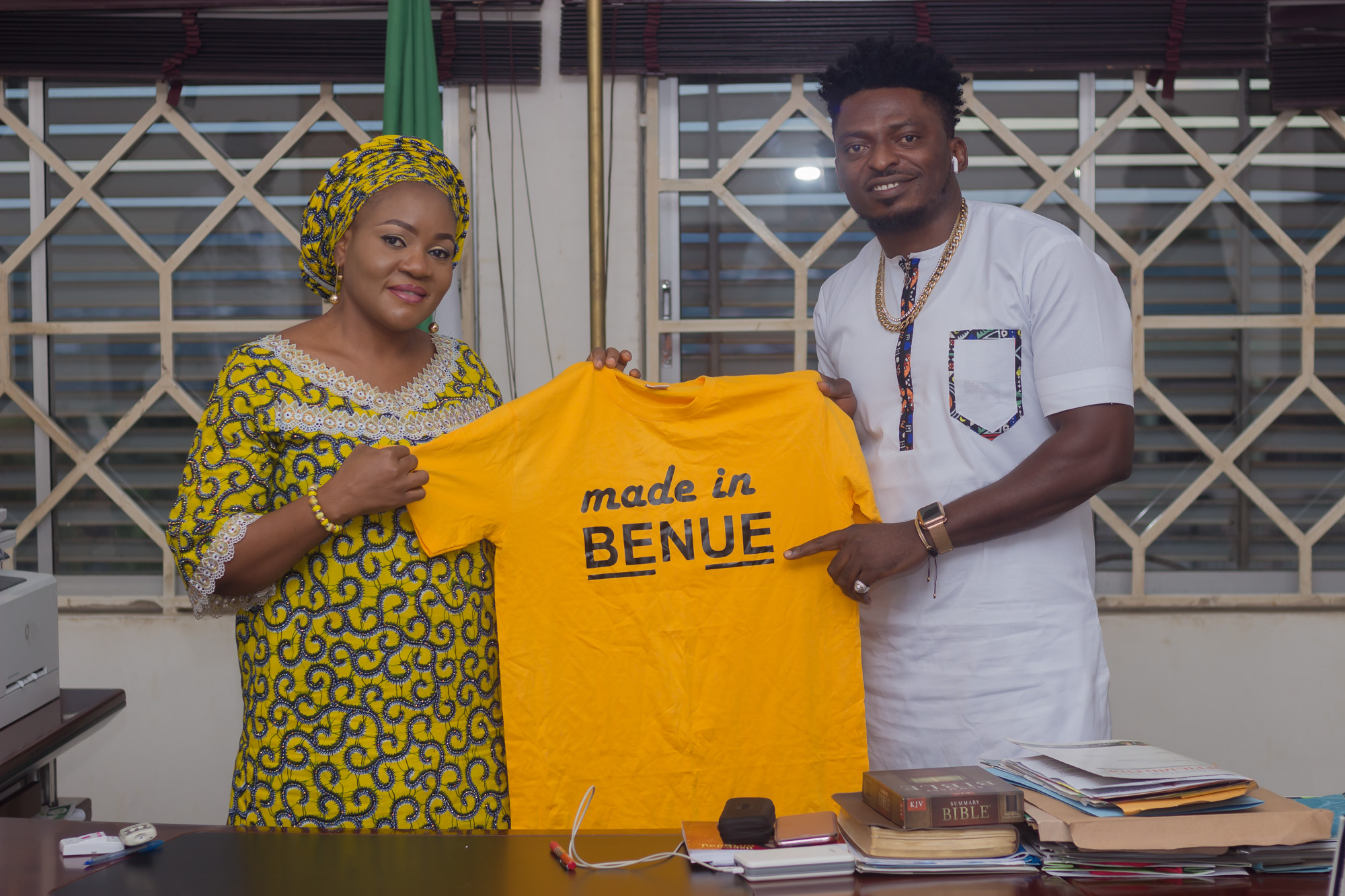 OD WOODS PAYS COURTESY VISIT TO WIFE OF GOVERNOR OF BENUE STATE AHEAD OF MADE IN BENUE #ThePowerofUs ALL WHITE PARTY 2019