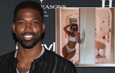 Khloe Kardashian’s cheating ex Tristan drools over her racy underwear selfie