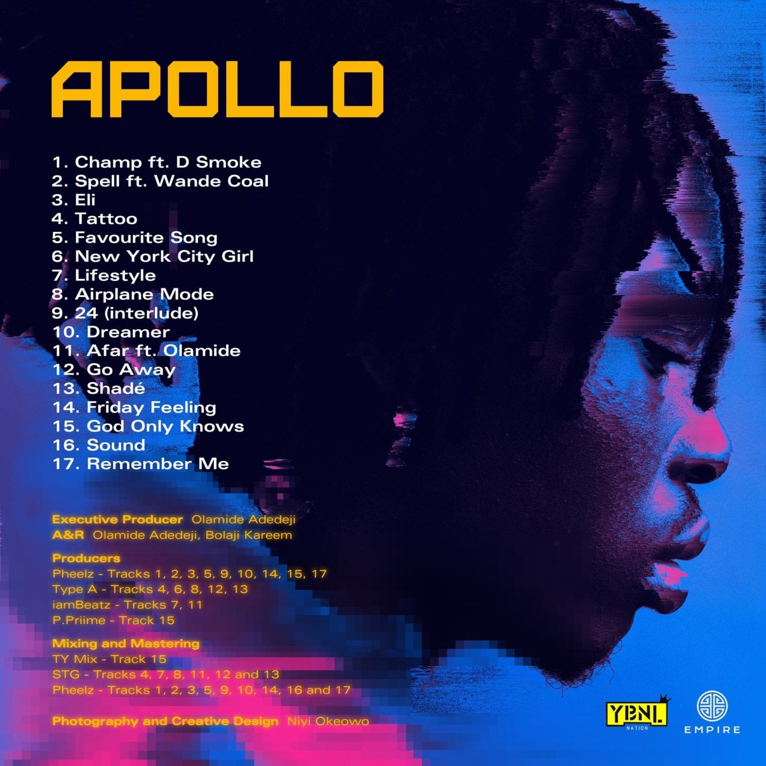 Fireboy DML releases artwork and tracklist for his second studio album titled “Apollo“