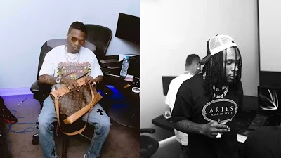 Fans excited as Wizkid links up with Burna Boy in studio