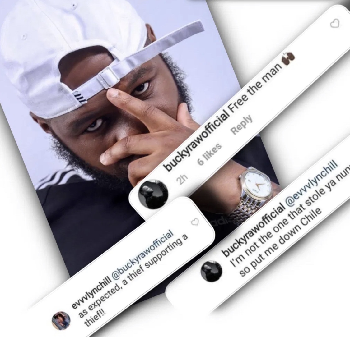 ”I’m not the one that stole ya nunu…” Bucky Raw claps back at a fan!