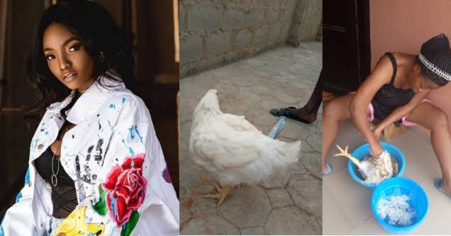 Simi gifts N200K to lady who thanked her husband for buying Christmas chicken