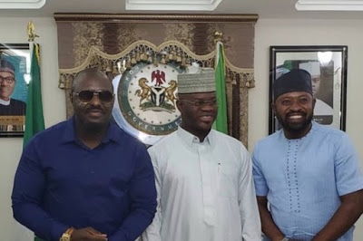Jim Iyke’s followers react as he visits Governor Yahaya Bello