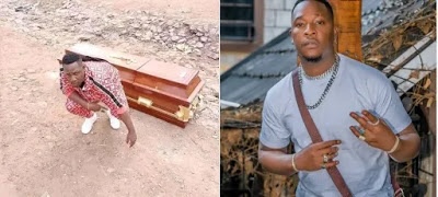 Shock as Kenyan musician buys himself a coffin