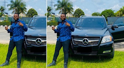 Nigerian Comedian Mr funny acquires a benz SUV