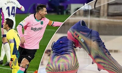 Messi’s record-breaking boots auctioned for £125,000