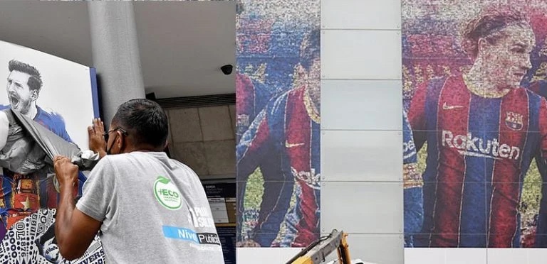 Lionel Messi images removed from Barcelona’s stadium