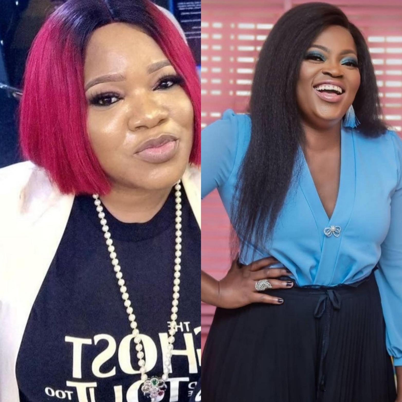 “Forget social media” Toyin Abraham reacts to alleged beef between her and Funke Akindele (video)
