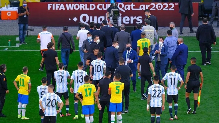 Brazil vs Argentina suspended as police storm pitch to arrest 4 Premier League players