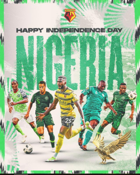 Premier League Club Watford Celebrate Nigeria on her 61st Independence Day
