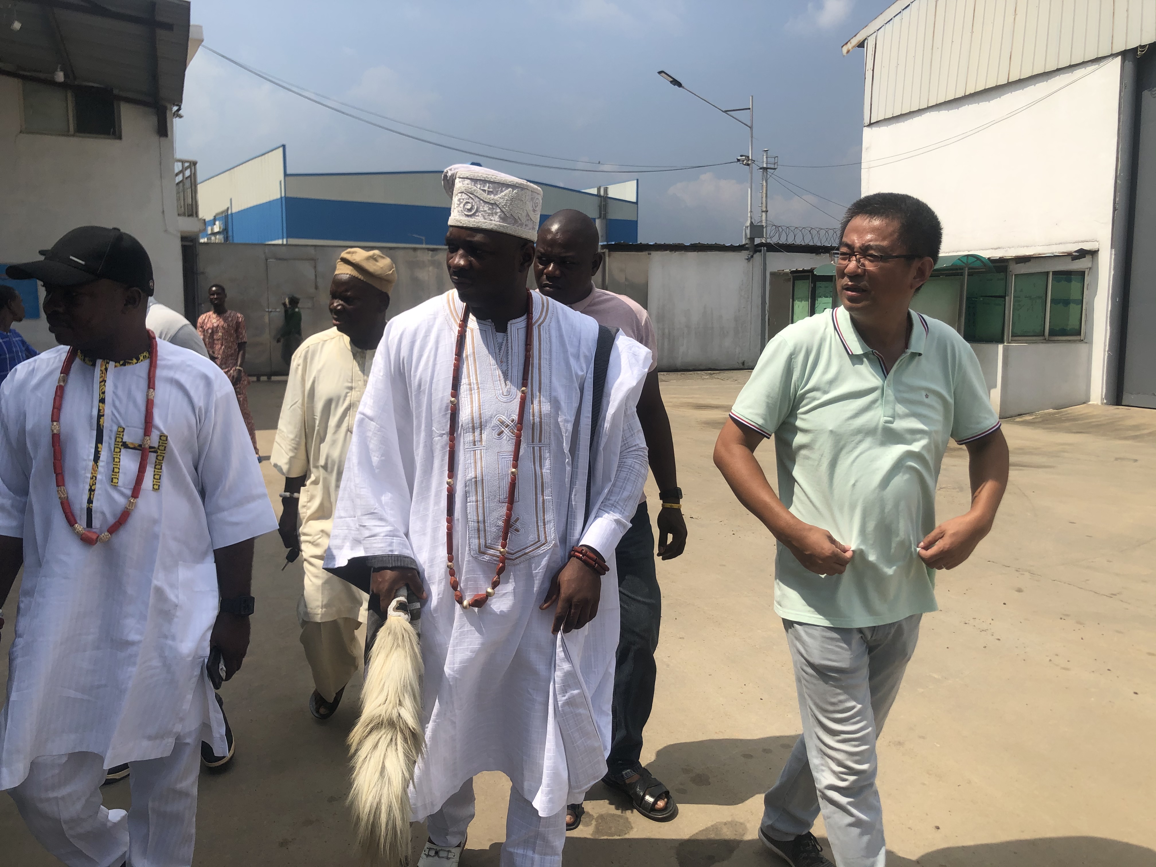 New Olofin of Isheri , HRM Oba Sulaiman Adekunle Bamgbade inspects Kara Market and Golden Silk Industries Ltd