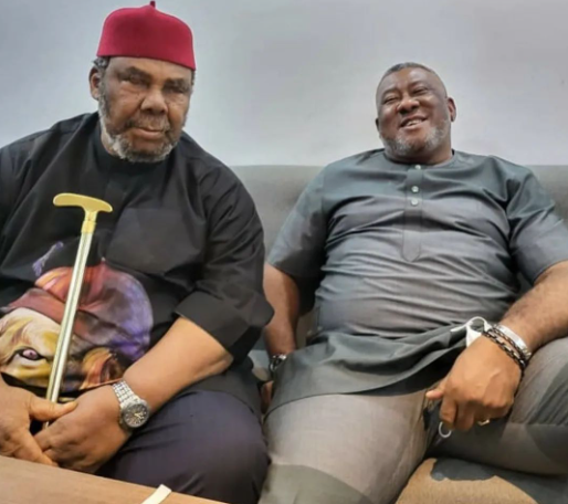 Rare photo of veteran actor, Pete Edochie, and his first son