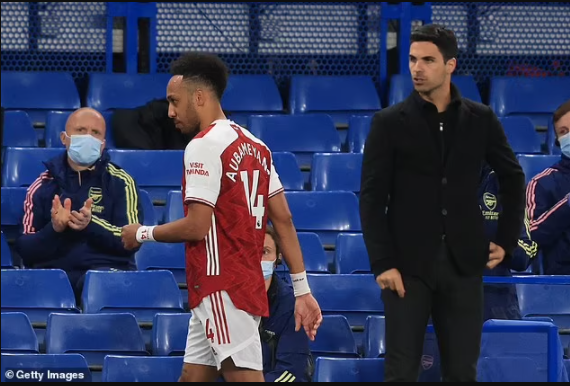 Football coach, Mikel Arteta hints Arsenal players weren’t happy with Pierre-Emerick Aubameyang