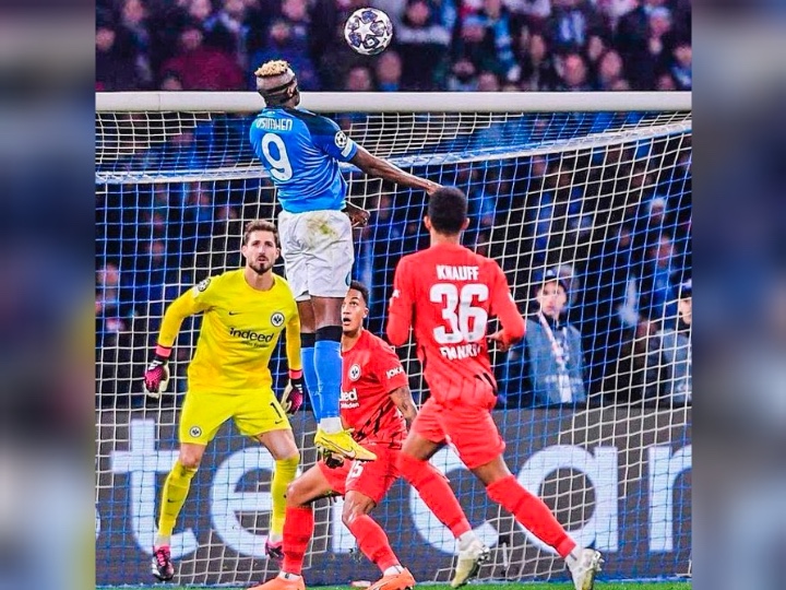 Osimhen Grabs Brace As Napoli Thrash Frankfurt To Reach Champions League Quarter Finals