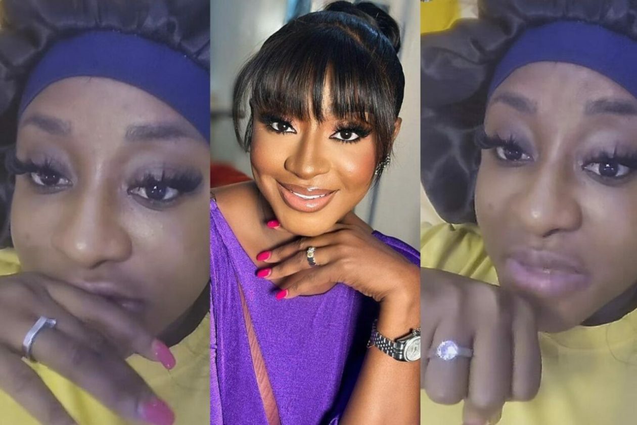 Ini Edo ‘engaged’, shows off ‘engagement ring’