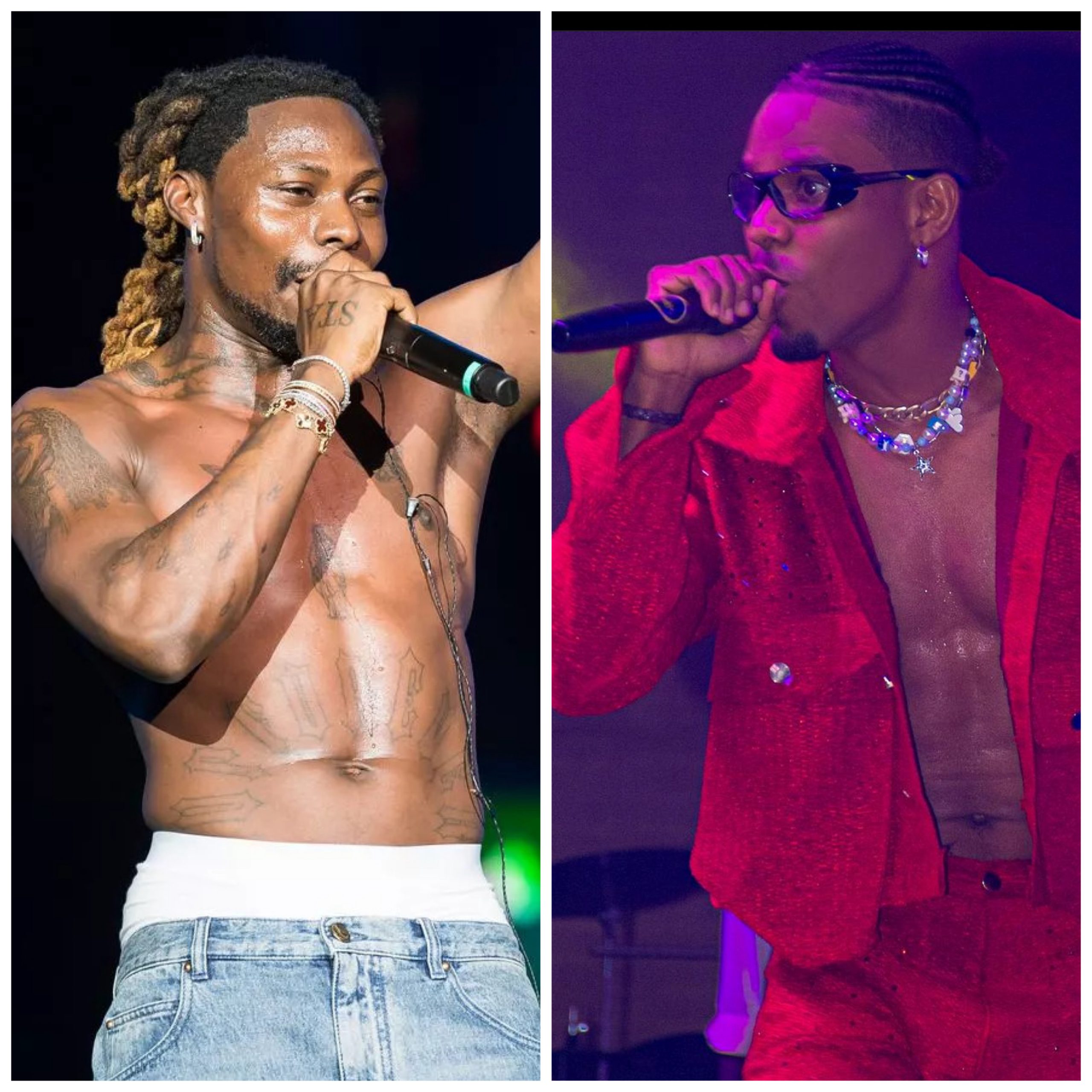 Liberian Singer JZyNO links up with Nigerian Singer Asake at an event in Lagos.