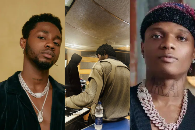 Wizkid and Omah Lay links up in the studio