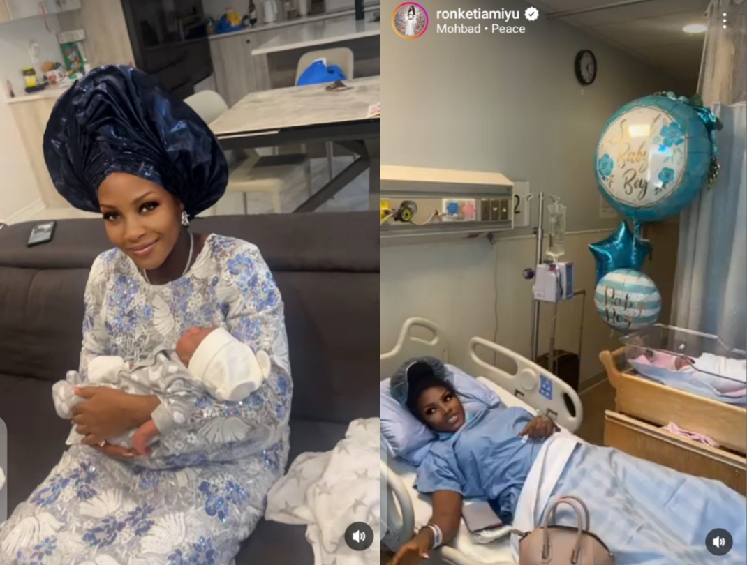 Ronke Tiamiyu WELCOMES first child