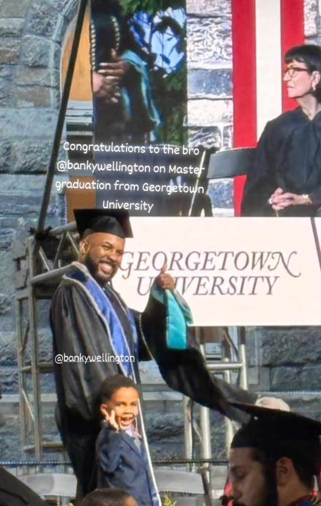 Banky W bags Master’s degree