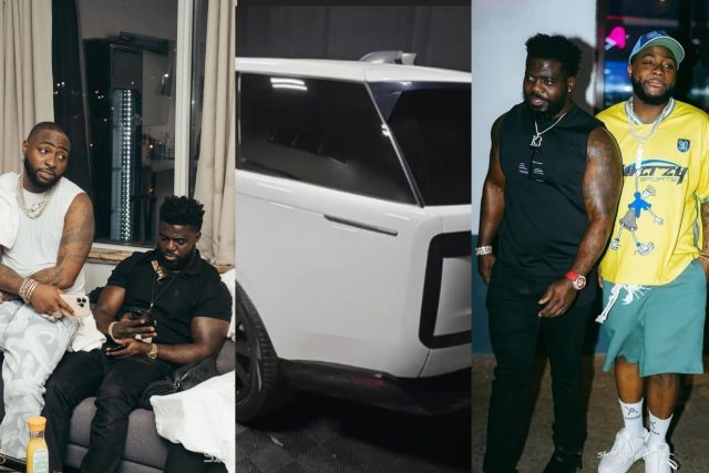 Davido gifts close associate , Lati a Range Rover on his birthday